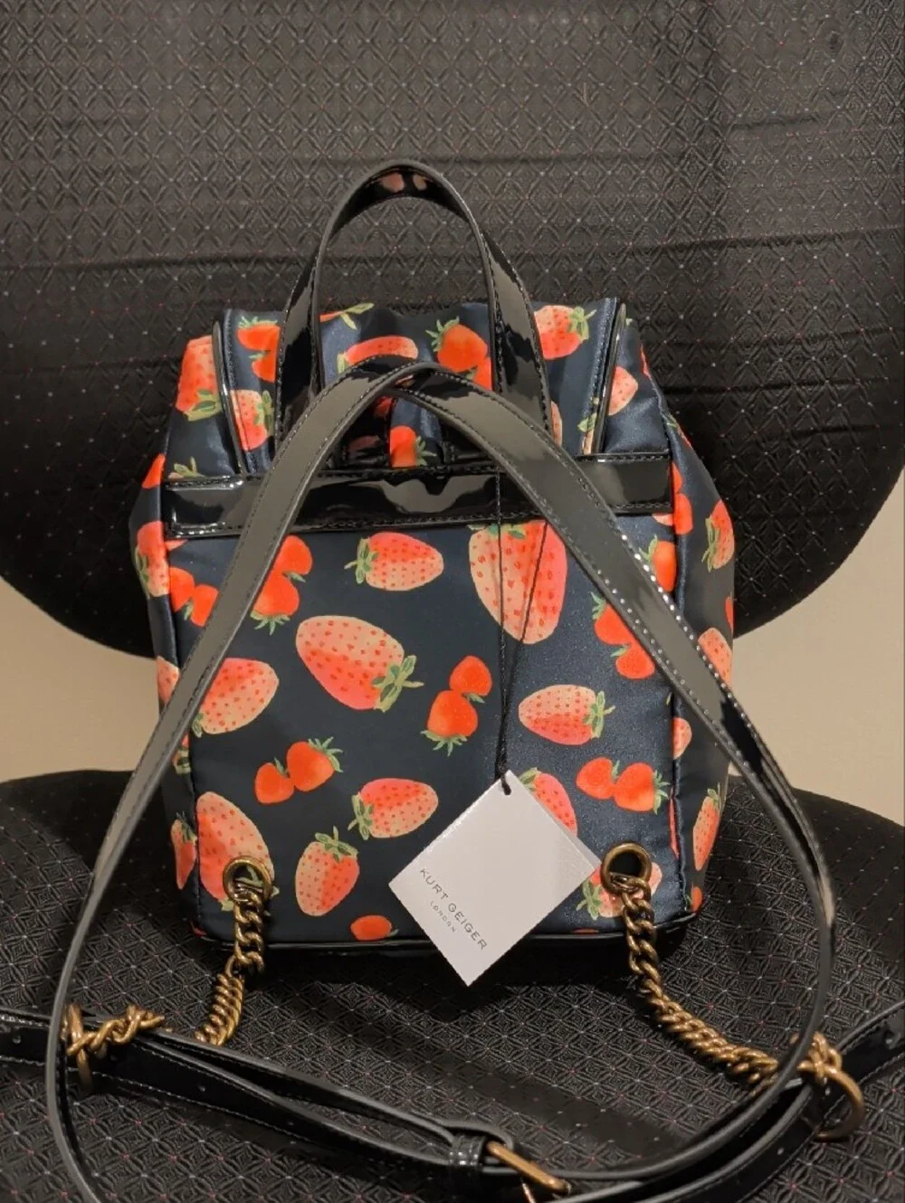 Kurt Geiger Strawberry-Print Mini Backpack